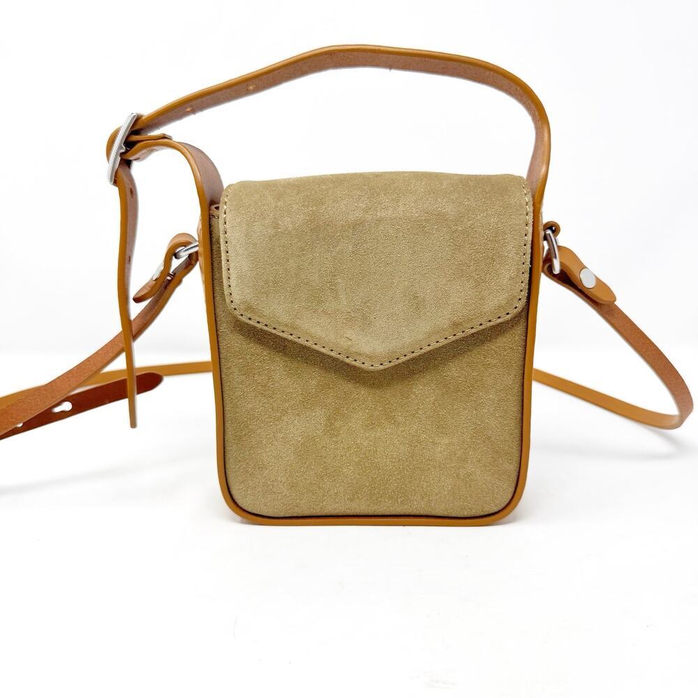 Rag & Bone Journee Suede Leather Crossbody Bag Tan Beige Mini